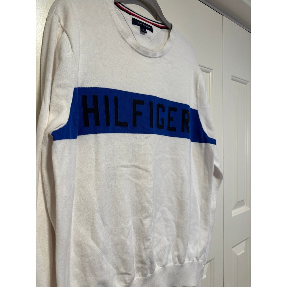 Tommy Hilfiger White Pullover Sweater L/G - Picture 4 of 8